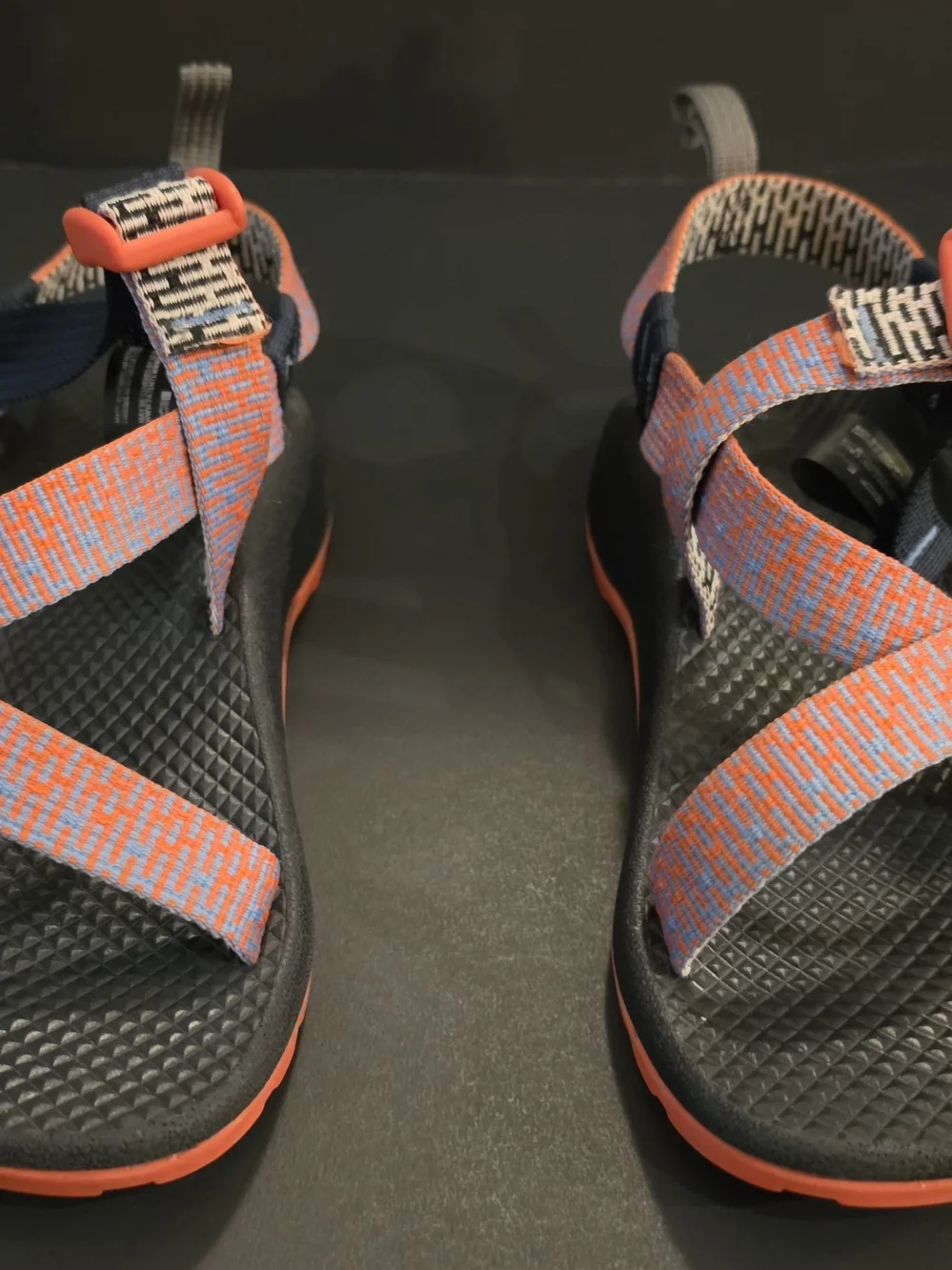 Chaco Kids Sandals Orange and Navy Strappy Sport Sandals Size:2